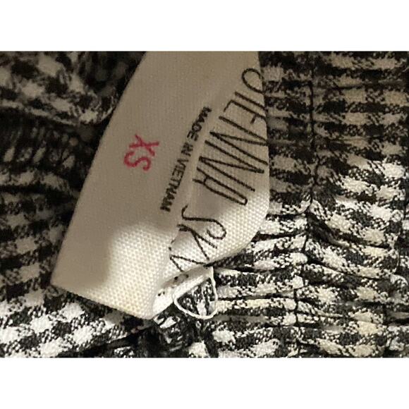 Sienna Sky Pants Black & White Check Pockets XS Checkered Lightweight - Picture 2 of 7